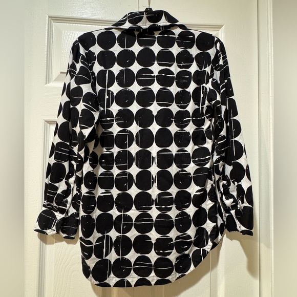 Finley poplin Polka Dot long sleeve tunic blouse Size XS  GUC - Picture 4 of 8